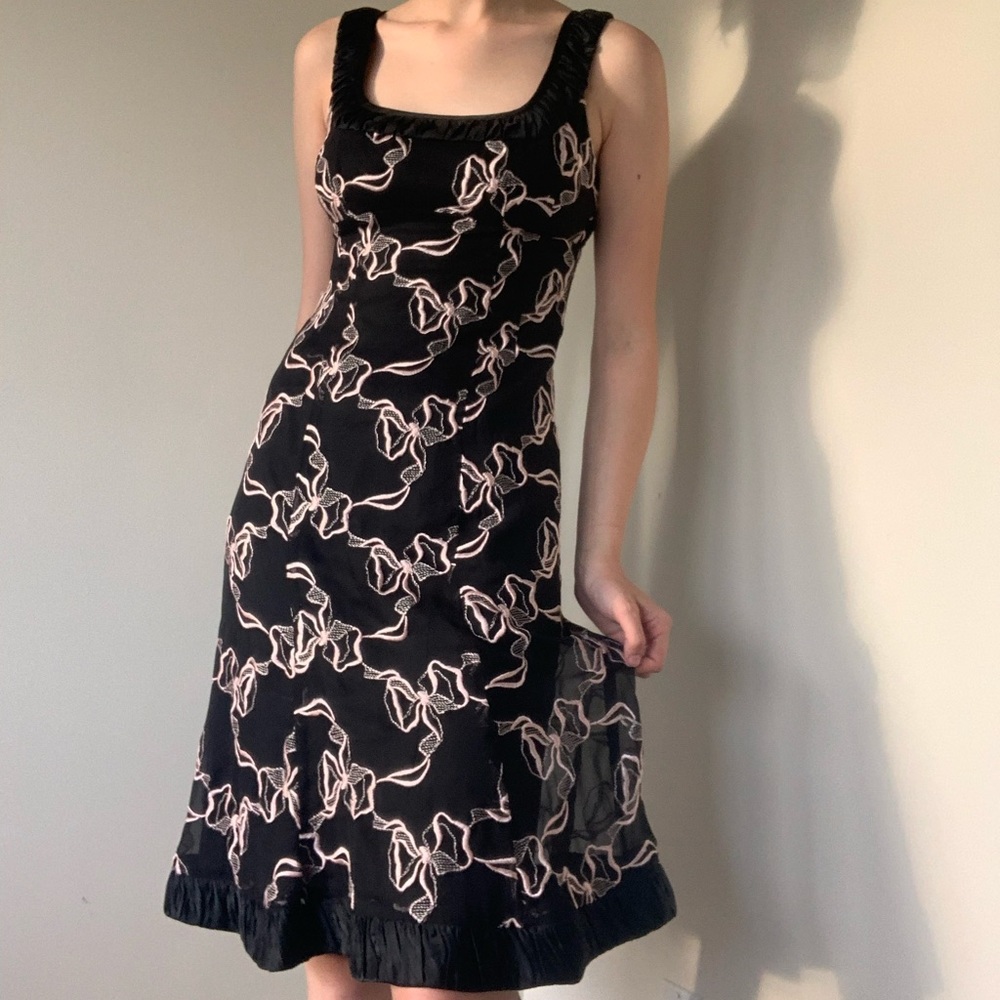 vintage black and pink dress